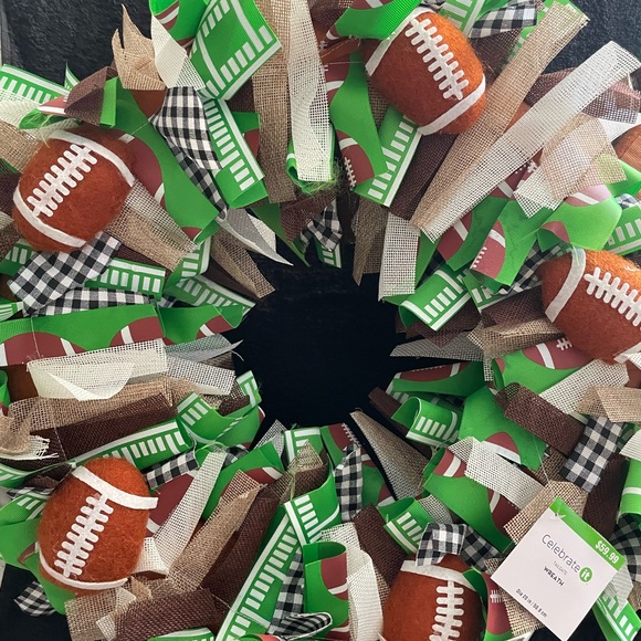 NWT 2 “Celebrate It” Football Themed Wreath & Door Decor Banners - Picture 5 of 13
